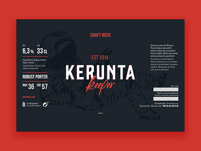 Kerunta beer brand branding label packaging