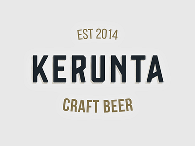 Kerunta beer brand branding brewpub logo