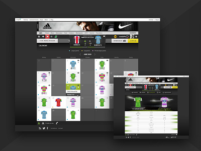 Striker Manager ui ui design user interface