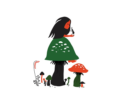 Mushroom Gatherer design illustration illustrator