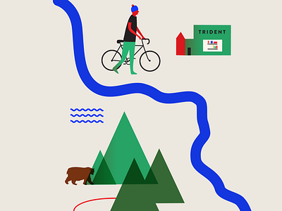 Spoke Lore Canyon animation app bike book cover design branding design forest icon illustration illustrator nature ui ux vector web