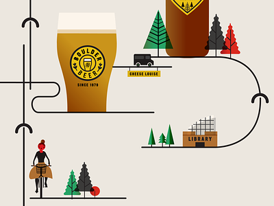 Spoke Lore Wild Woods Brewery animation app bike book cover design branding design forest icon illustration illustrator ui ux vector