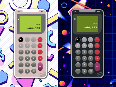 Calculator 80s 80s style calculator calculator app calculator design calculator ui dailyui dailyui004 darkmode design design app design art original retro retrogame ui ux videogame