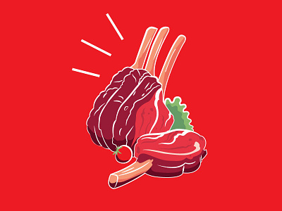 Fifty Doner_ Lamb ribs . ai brandingstation donerkebab food fooddesign illustration illustrator kebab kebabfood lambribs ribs
