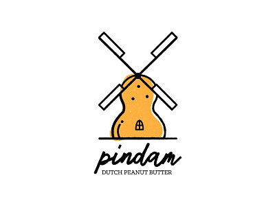 Pindam logo design food illustrator logodesign mills netherlands peanut