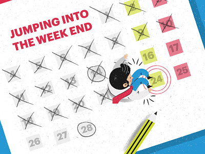 Jumping into the week end brushes digitalillustration illustration illustrations illustrator jump startoftheweekend weekend
