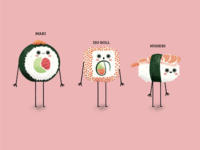 Sushi bites ai creativity food illo illustration illustrator sushi sushirestaurant texture vector