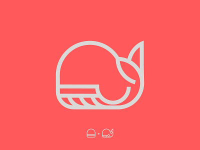 Whale Burger branding design icon icon design identity branding identity design logo logodesign minimal