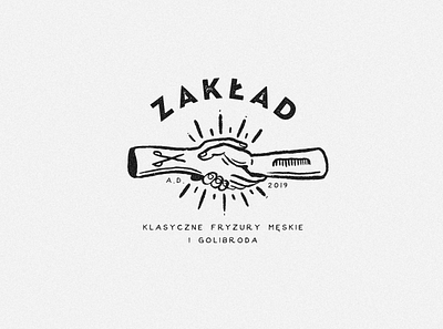 Zaklad - Barber Shop art branding design flat icon illustration logo typography