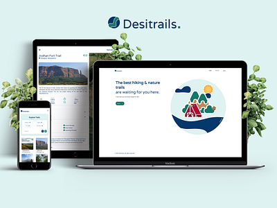 Desitrails - Trekking website mockup