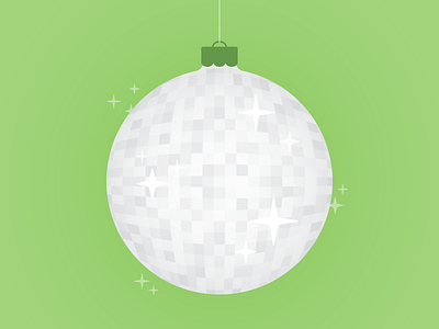 Discornament! christmas clean disco ball holiday illustration new years eve nye ornament pixels shimmer sparkle vector