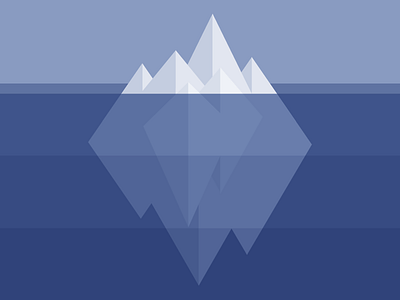 Deep Dive into Facebook abstract clean depth flat geometric glacier iceberg illustration vector water