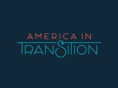 America in Transition logo brand documentary identity lettering lgbtq logo queer social justice transgender typography vector