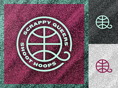 Scrappy Queers Shoot Hoops 80s basketball brand grain icon identity lgbt logo monogram queer sports texture