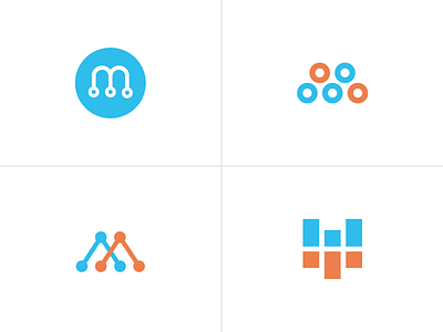 Meeting Tomorrow Logos audio visual av brand icon identity logo mark monogram nodes tech