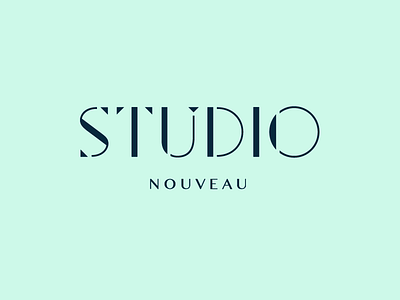 Studio Nouveau art deco brand geometric identity lettering logo parisian stencil type