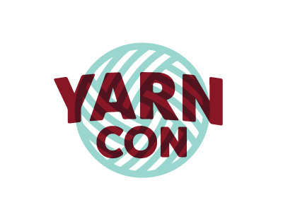 YarnCon logo branding clean icon identity logo mark overlay vector yarn