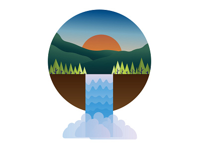 Waterfall art illustration illustration art illustrations illustrator vector vector art vector illustration vectorart vectors