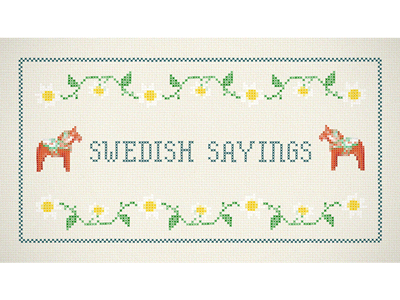 Swedish Sayings animation design embroidery gif horses illustration sayings stitch sweden swedish
