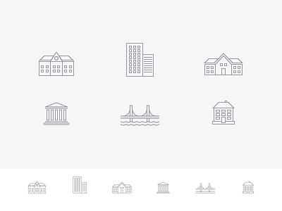 Architecture line icons