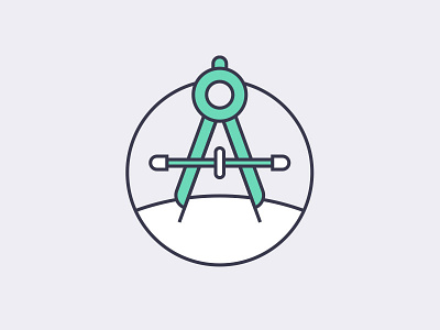 Compass tool line icon