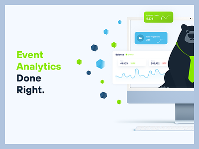 Bear Analytics analytics branding case study dashboard graphic design illustration statistics ui web design webflow website