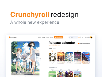 Crunchyroll - UI/UX redesign