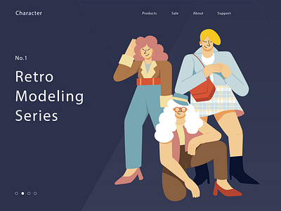 Character design illustration ui web