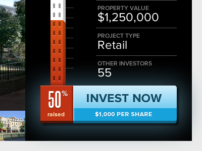 Invest Now call to action steelfish proxima nova red orange blue button