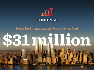 Fundrise Series A Announcement Infographic crowdfunding green investment navy new york real estate red sentinel whitney world trade center