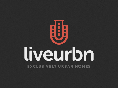 LiveUrbn Logo gray logo museo rounded museo sans orange real estate