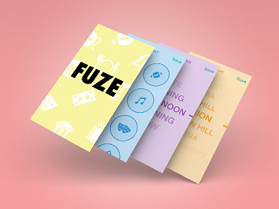 Fuze App activity food interaction interface ios ios8 iphone pink screens ui ux