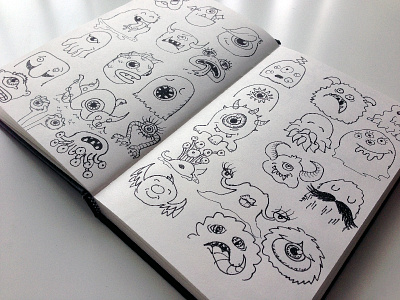 Monsters Doodle animals characters doodles drawing illustration line monsters pen sketches