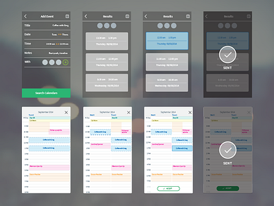 Scheduling Made Easier app design conceptualizing calendar mobile scheduling ui