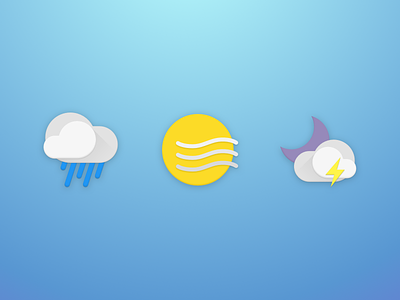 Weather Icons app icon icons moon pack rain sketch sun weather