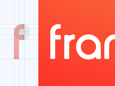 Frankly Custom Font brand branding custom font frankly lettering logo mockup orange