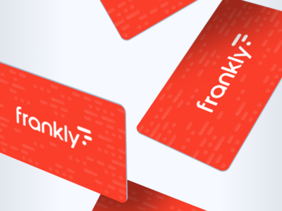 Frankly Cards brand branding business cards custom font frankly logo mockup modules orange