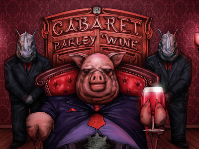 Cabaret Barley Wine character design illustration label design packaging