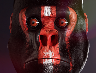 Gorilla Head 3d blender character design digitalart gorilla