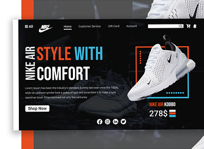 Nike Air Shoe Landing Page