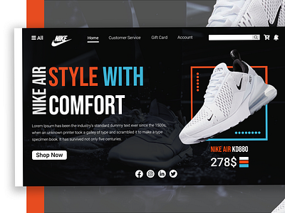 Nike Air Shoe Landing Page