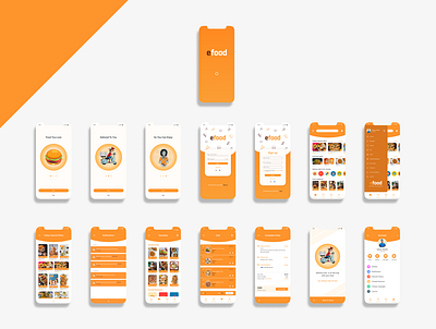 Efood App UI Design branding colorfull creative design design dribbble best shot graphic design hello dribble illustration logo mobile app ui user interface ux website