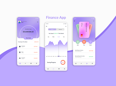 Finance App Design app design branding colorfull creative design design dribbble best shot graphic design hello dribble illustration landing page logo ui ux