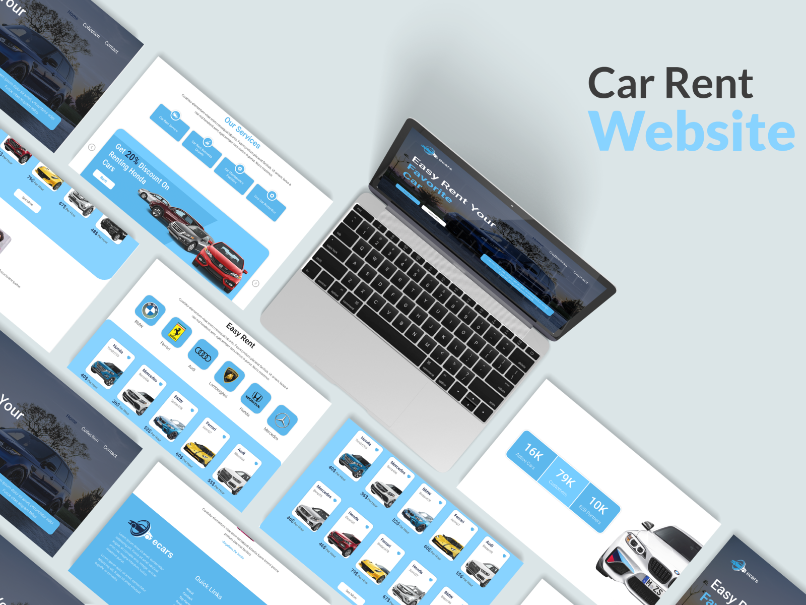Car Rent Website by Nur Hossain Shipon on Dribbble