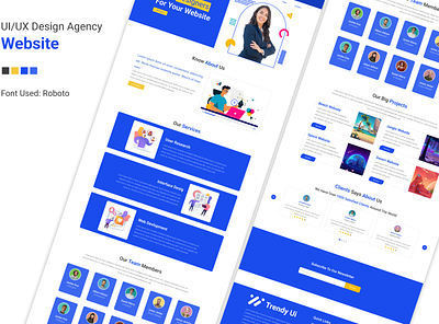 Ui/Ux Design Agency Website Design branding colorfull creative design design dribbble best shot graphic design hello dribble illustration landing page logo ui ux website design