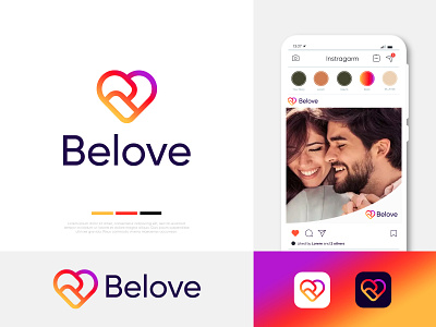 Heart -mobile - app - icon app icon brand identity development brand mark branding clean design creative logo ecommerce heart logo illustration logo design logo mark love love app icon meaningful logo minimalist logo professional logo relationship startup symbol