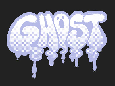 Ghost digital graffiti ghost graffiti halloween hand lettering handlettering illustration raster street art wordmark