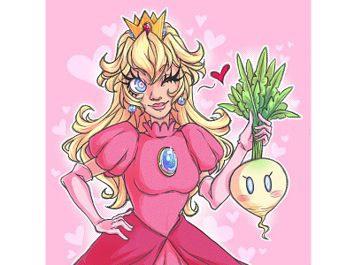 Princess Peach character art character illustration fan art illustration nintendo peach pink princess peach raster super mario