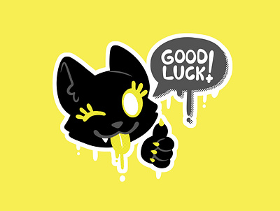 Bad Good Luck black cat cartoon cat comic friday the 13th graphic illustration raster spot illustration unlucky