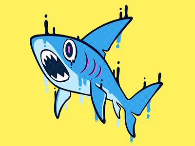 Gummy Shark animal illustration character character illustration childrens illustration graffiti graphic illustration halftone illustration shark spot illustration street art
